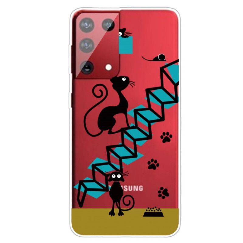 Coque Samsung Galaxy S21 Ultra 5g Drôles De Chats