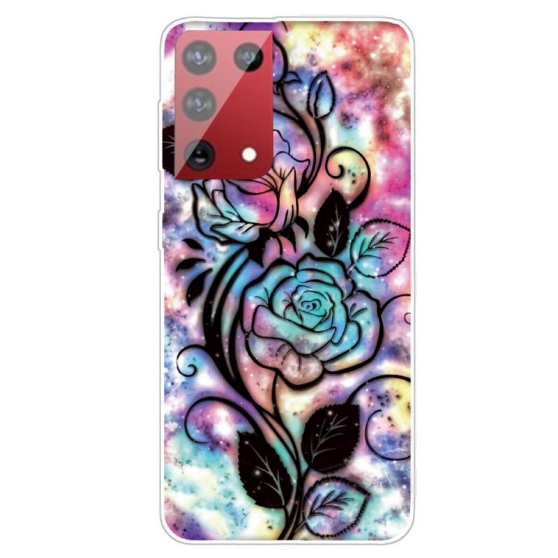 Coque Samsung Galaxy S21 Ultra 5g Fleur Graphique