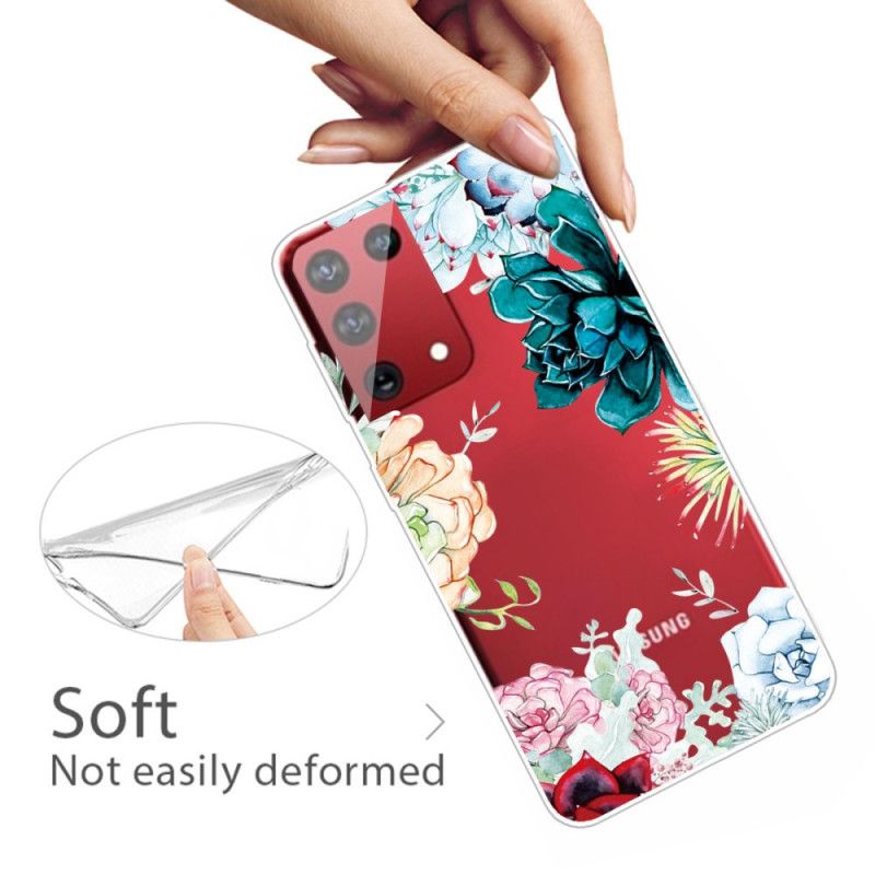 Coque Samsung Galaxy S21 Ultra 5g Fleurs Aquarelle