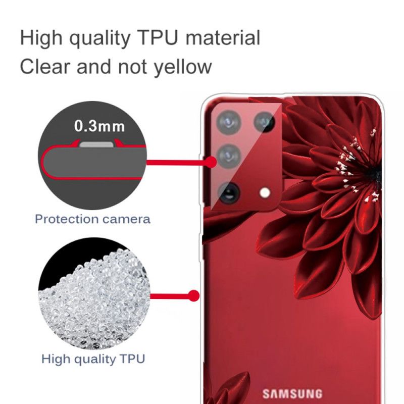 Coque Samsung Galaxy S21 Ultra 5g Fleurs Sauvages