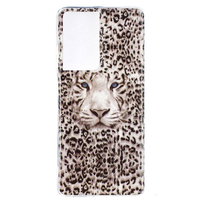 Coque Samsung Galaxy S21 Ultra 5g Leopard Fluorescente