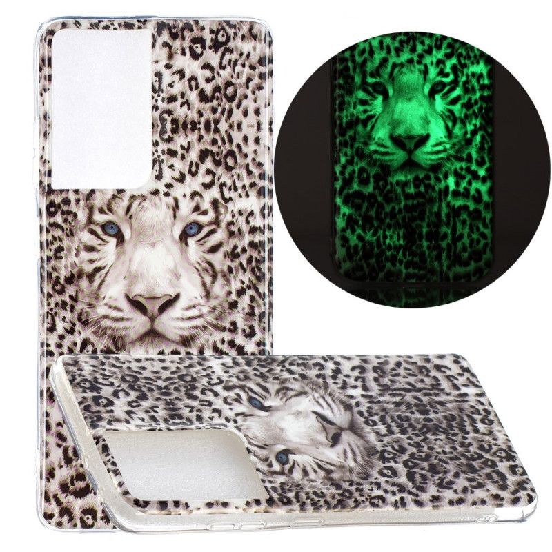 Coque Samsung Galaxy S21 Ultra 5g Leopard Fluorescente