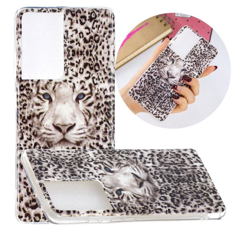 Coque Samsung Galaxy S21 Ultra 5g Leopard Fluorescente