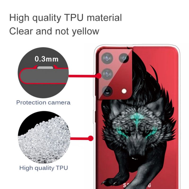 Coque Samsung Galaxy S21 Ultra 5g Loup Graphique