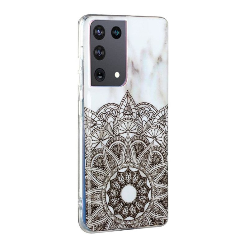 Coque Samsung Galaxy S21 Ultra 5g Mandala Marbré