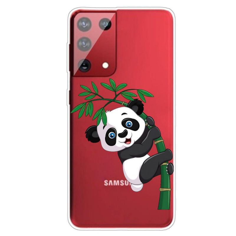 Coque Samsung Galaxy S21 Ultra 5g Panda Sur Le Bambou