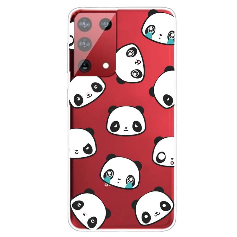 Coque Samsung Galaxy S21 Ultra 5g Pandas Sentimentaux