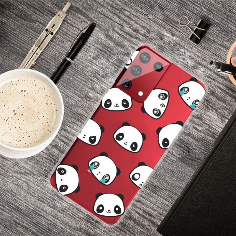 Coque Samsung Galaxy S21 Ultra 5g Pandas Sentimentaux