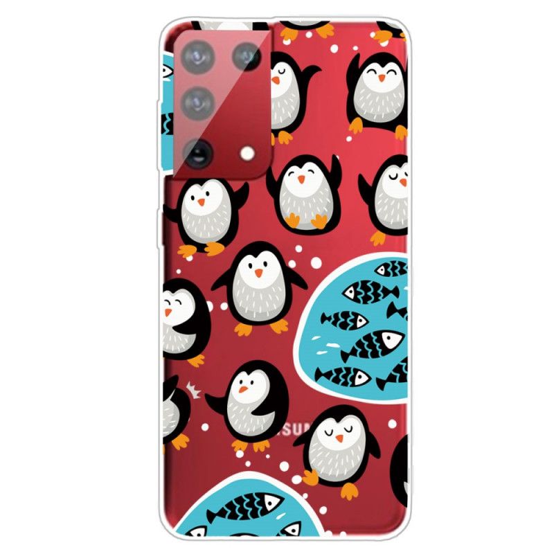 Coque Samsung Galaxy S21 Ultra 5g Pingouins Et Poissons