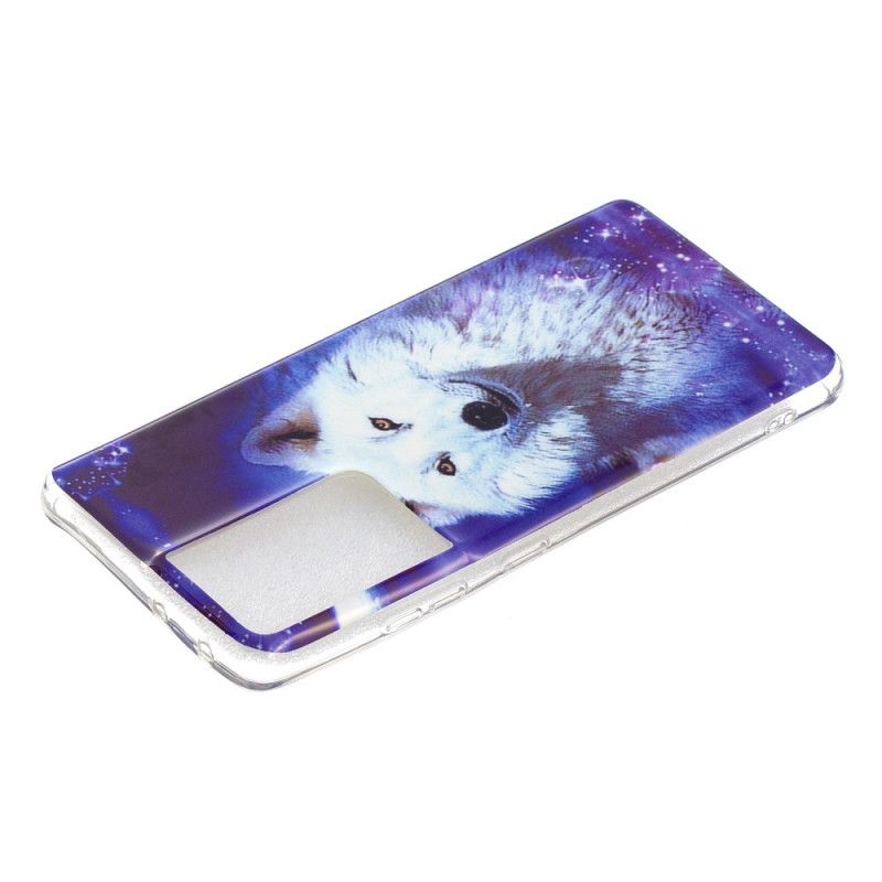 Coque Samsung Galaxy S21 Ultra 5g Série Loup Fluorescente