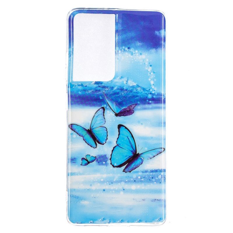 Coque Samsung Galaxy S21 Ultra 5g Série Papillons Fluorescente