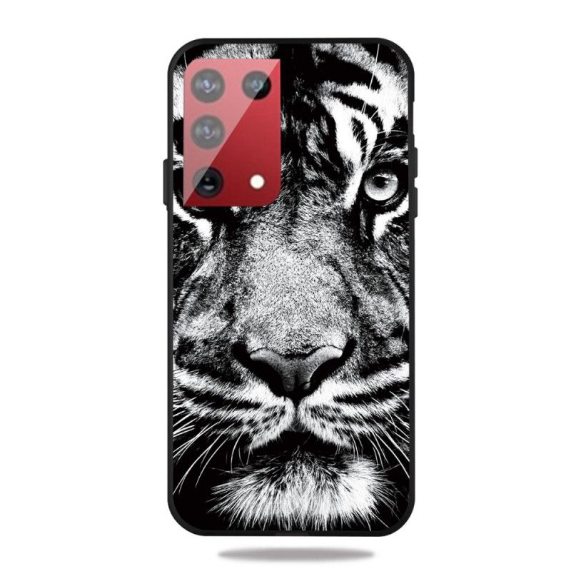 Coque Samsung Galaxy S21 Ultra 5g Tigre Noir Et Blanc