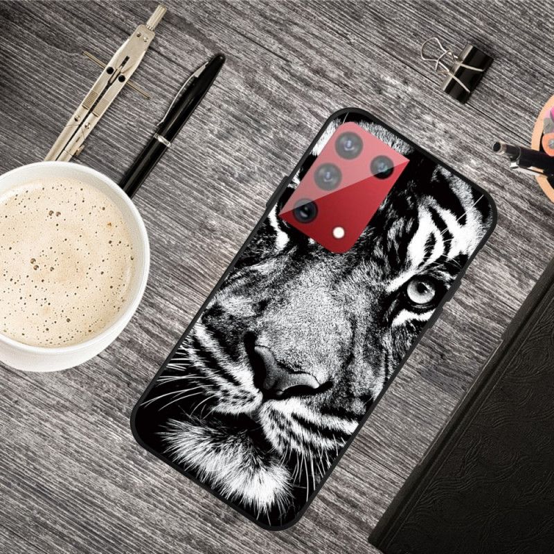 Coque Samsung Galaxy S21 Ultra 5g Tigre Noir Et Blanc