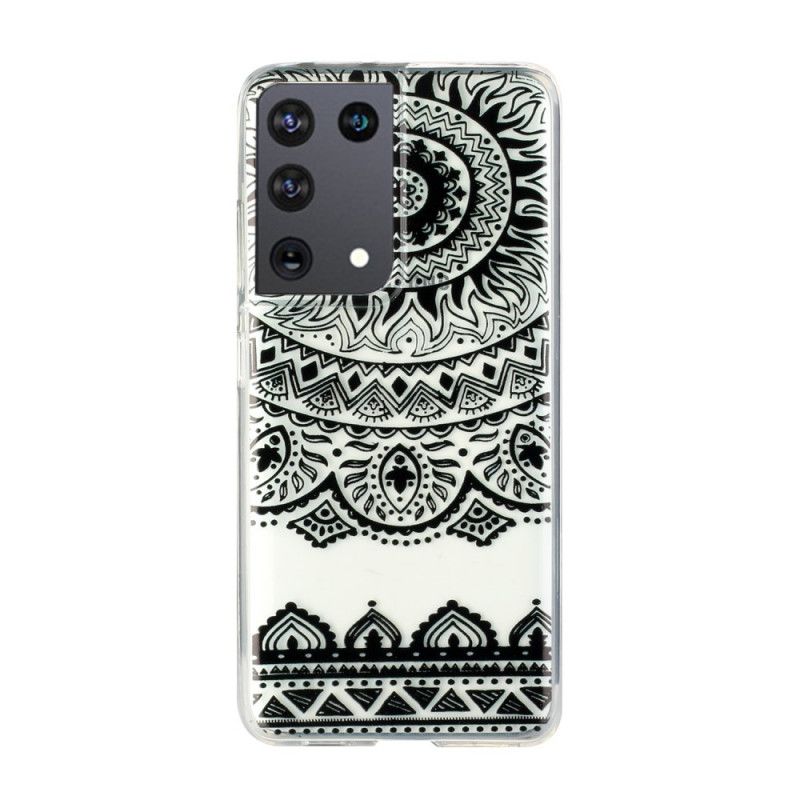 Coque Samsung Galaxy S21 Ultra 5g Transparente Fleur Mandala