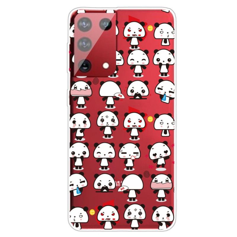 Coque Samsung Galaxy S21 Ultra 5g Transparente Funny Pandas