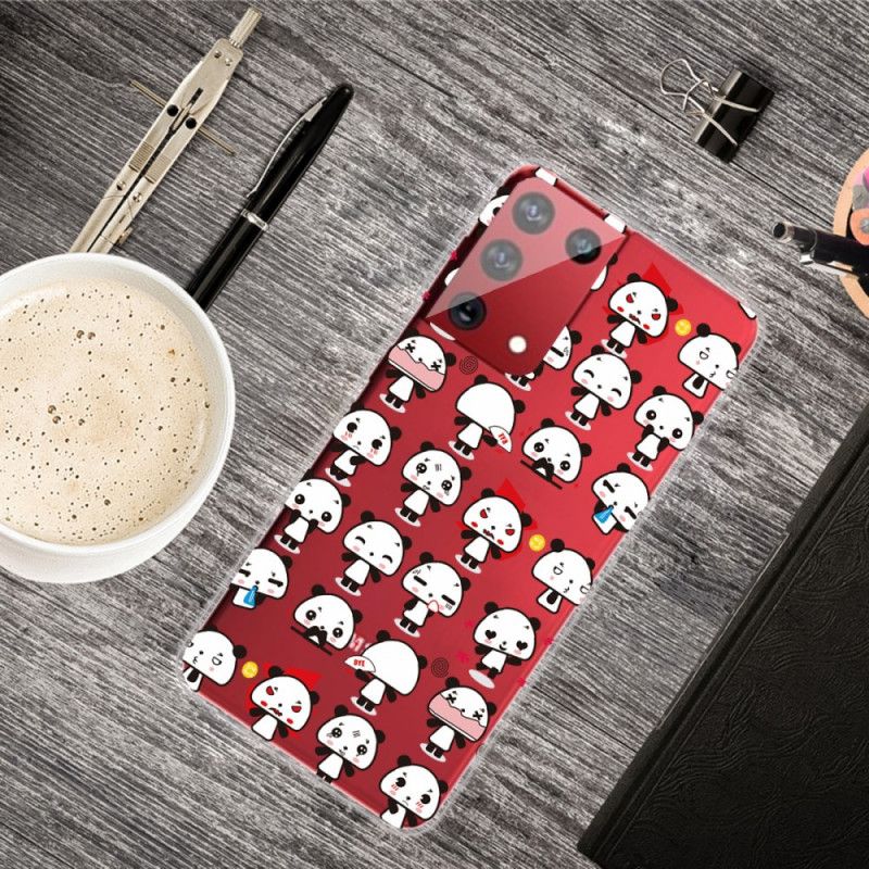 Coque Samsung Galaxy S21 Ultra 5g Transparente Funny Pandas