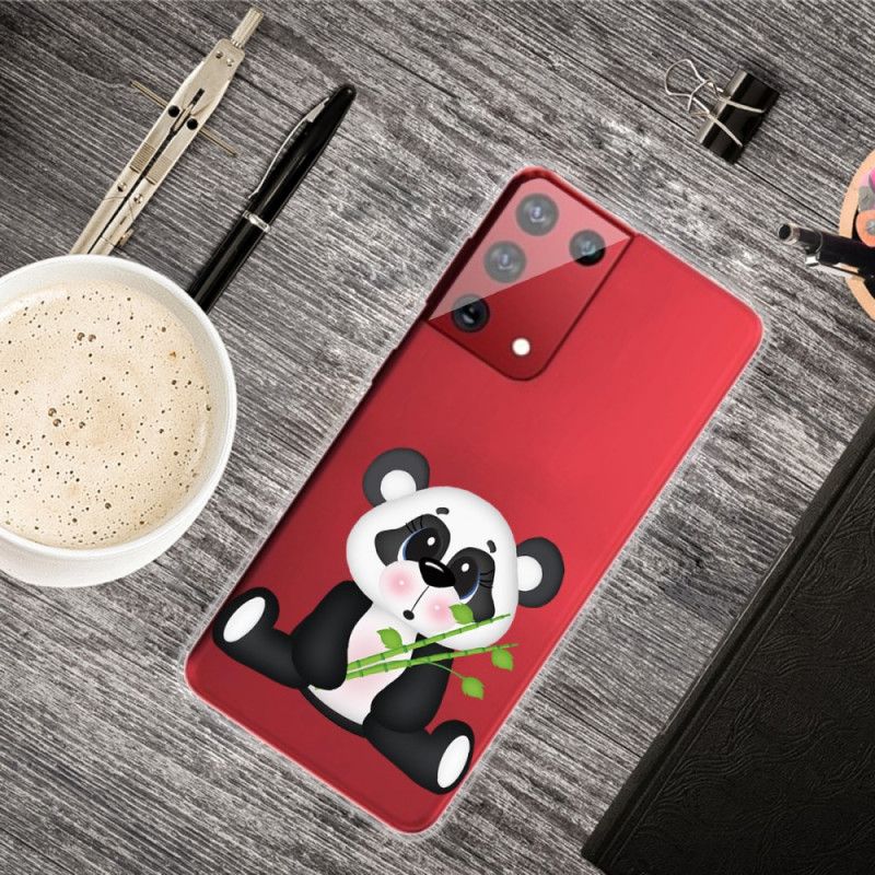 Coque Samsung Galaxy S21 Ultra 5g Transparente Panda Triste