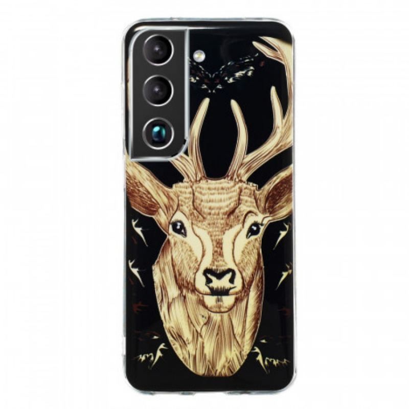 Coque Samsung Galaxy S22 5G Cerf Majestueux Fluorescente