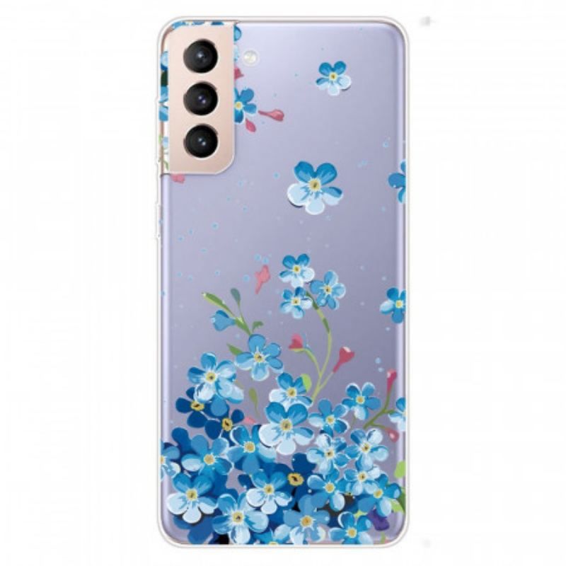 Coque Samsung Galaxy S22 5G Fleurs Bleues