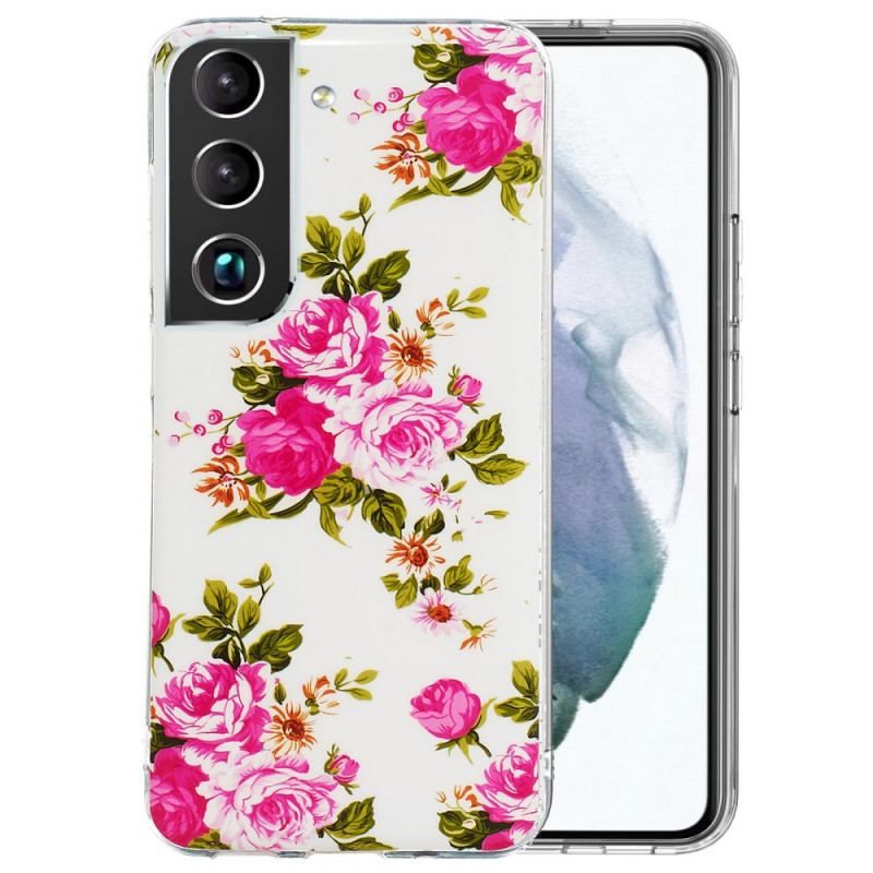 Coque Samsung Galaxy S22 5G Fleurs Liberty Fluorescente