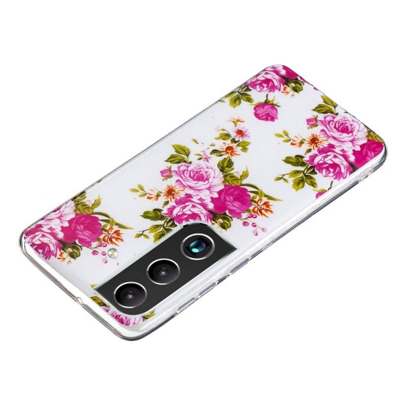 Coque Samsung Galaxy S22 5G Fleurs Liberty Fluorescente