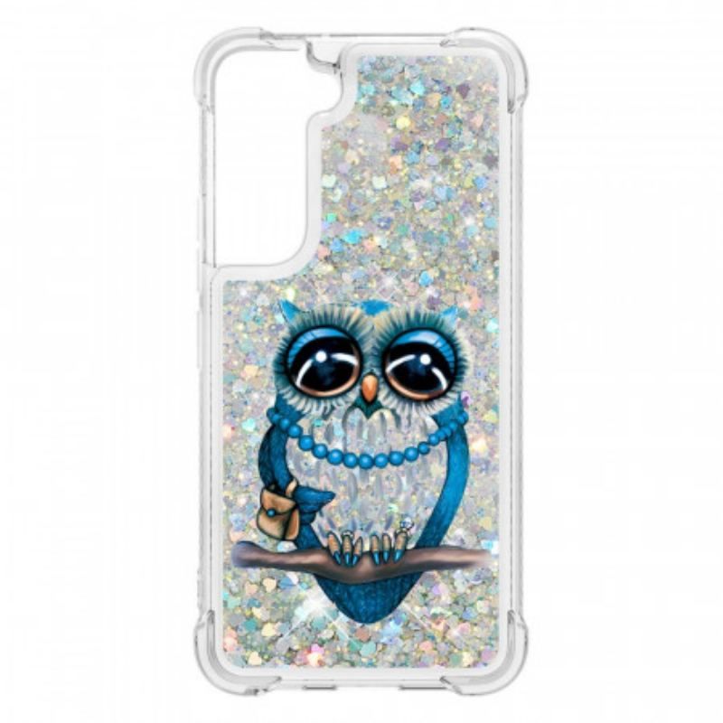 Coque Samsung Galaxy S22 5G Miss Hibou Paillettes