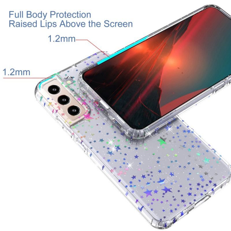 Coque Samsung Galaxy S22 5G Silicone Flexible Étoiles