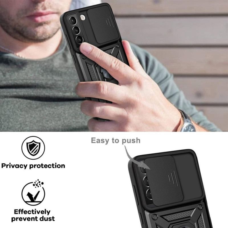 Coque Samsung Galaxy S22 5G Support et Protège-Lentilles Design