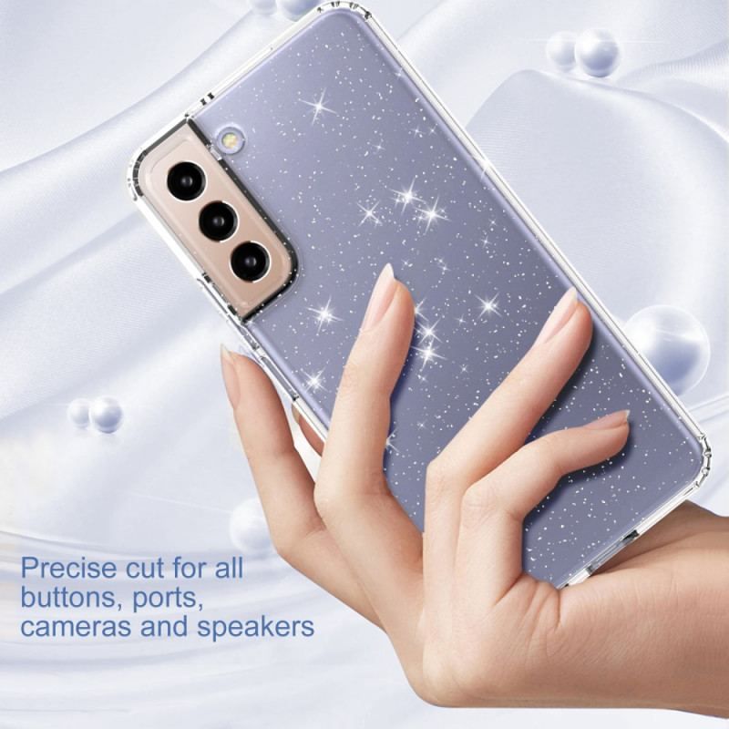 Coque Samsung Galaxy S22 5G Transparente Paillettes Design