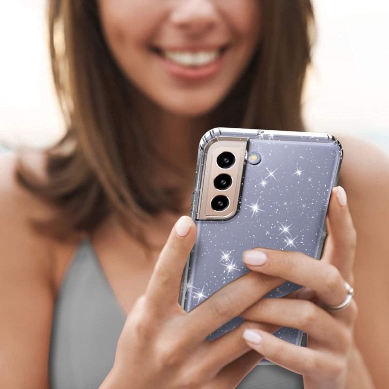 Coque Samsung Galaxy S22 5G Transparente Paillettes Design