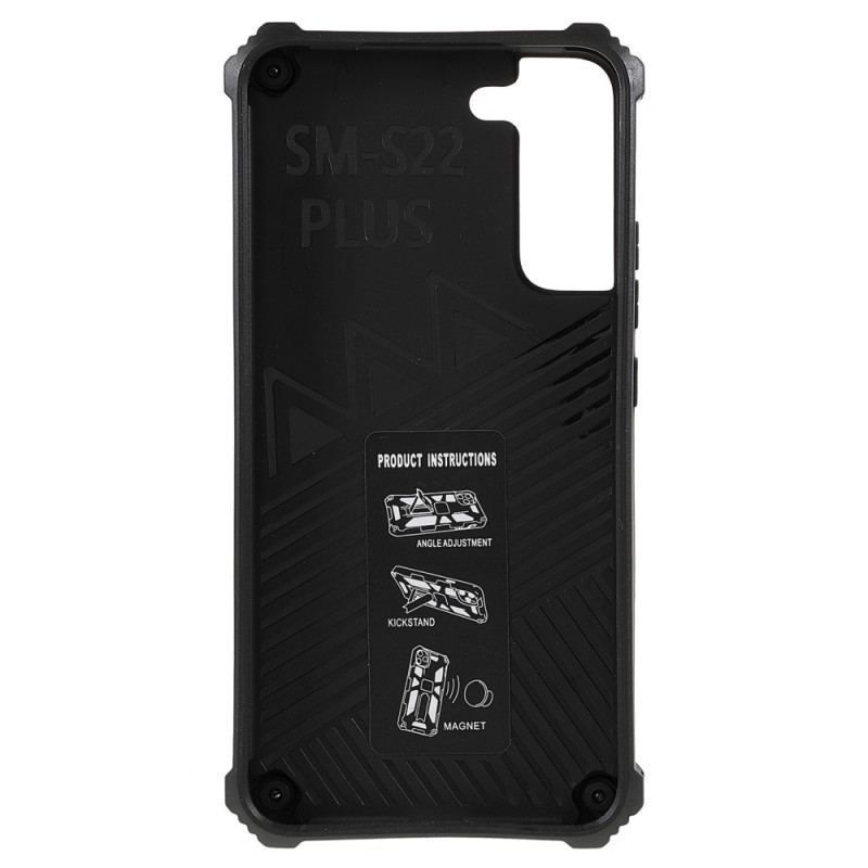 Coque Samsung Galaxy S22 Plus 5G Camouflage Support Amovible