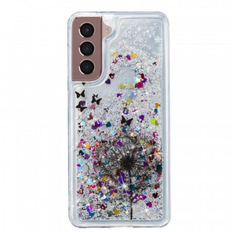 Coque Samsung Galaxy S22 Plus 5G Pissenlits Paillettes