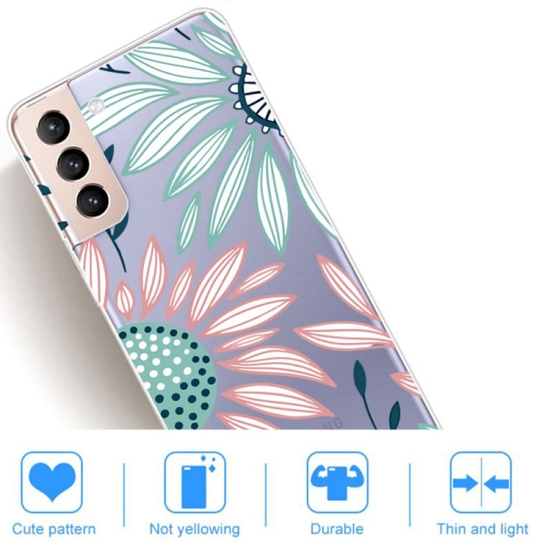 Coque Samsung Galaxy S22 Plus 5G Transparente Une Fleur