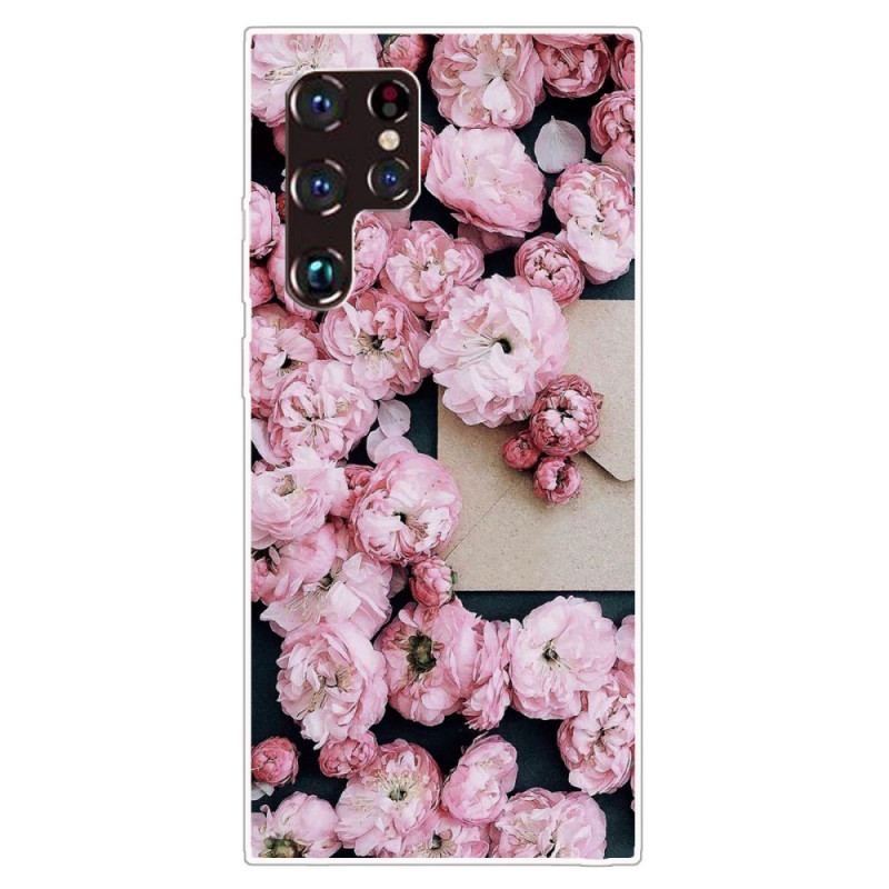 Coque Samsung Galaxy S22 Ultra 5G Fleurs Roses