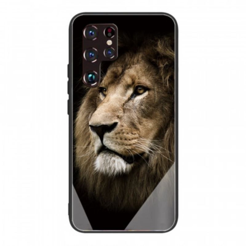 Coque Samsung Galaxy S22 Ultra 5G Verre Trempé Tête de Lion