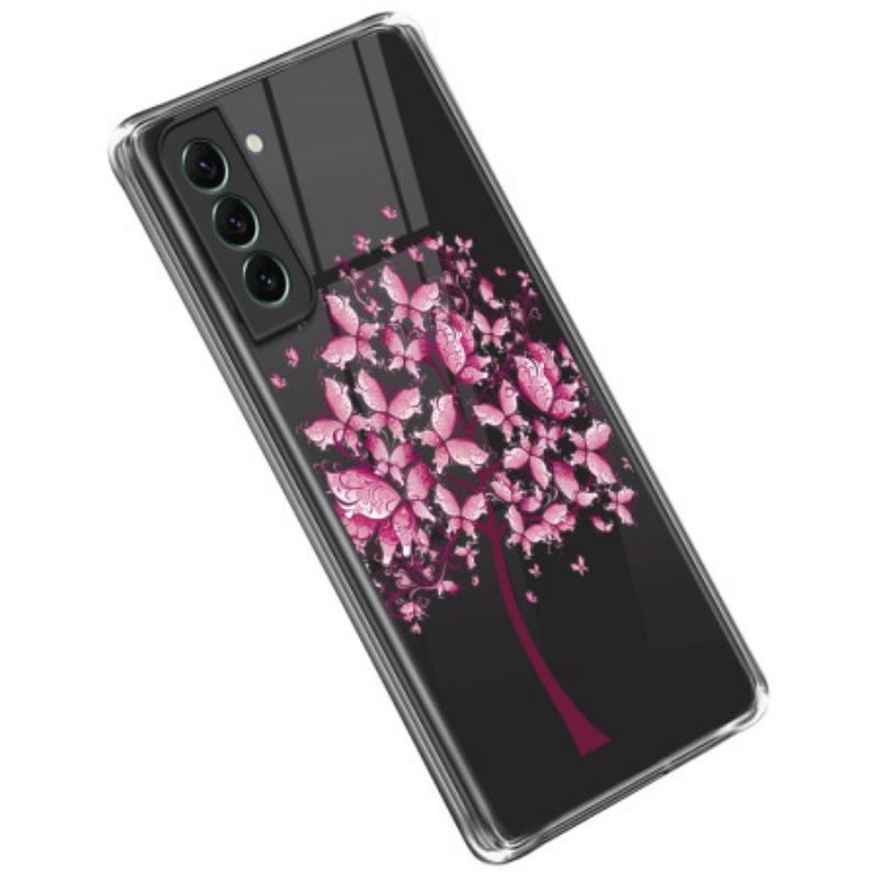 Coque Samsung Galaxy S23 5G Transparente Arbre Rose