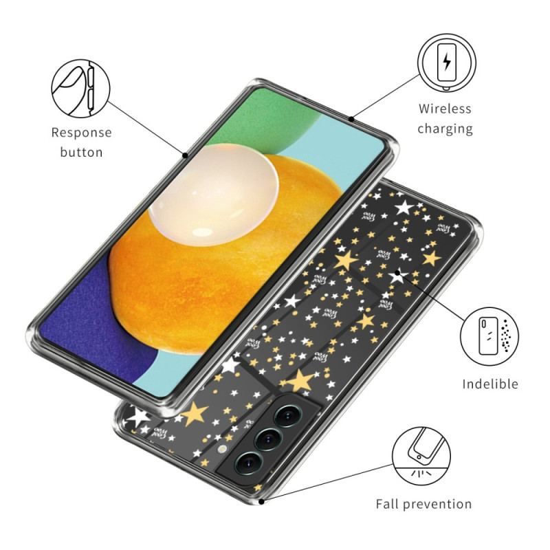 Coque Samsung Galaxy S23 5G Transparente Étoiles / Coeurs