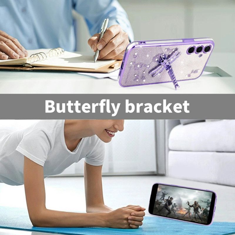 Coque Samsung Galaxy S25 5G avec Support Libellule KADEM