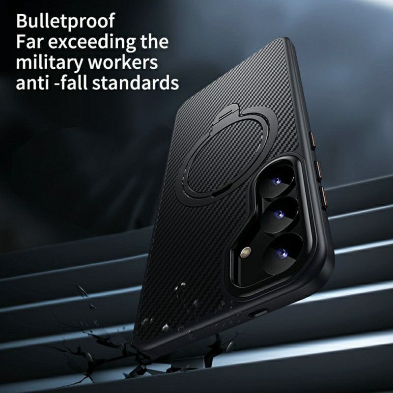 Coque Samsung Galaxy S25 5G Compatible MagSafe avec Support-Anneau