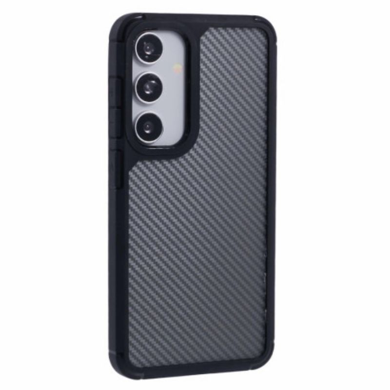 Coque Samsung Galaxy S25 5G Translucide Texture Fibre de Carbone