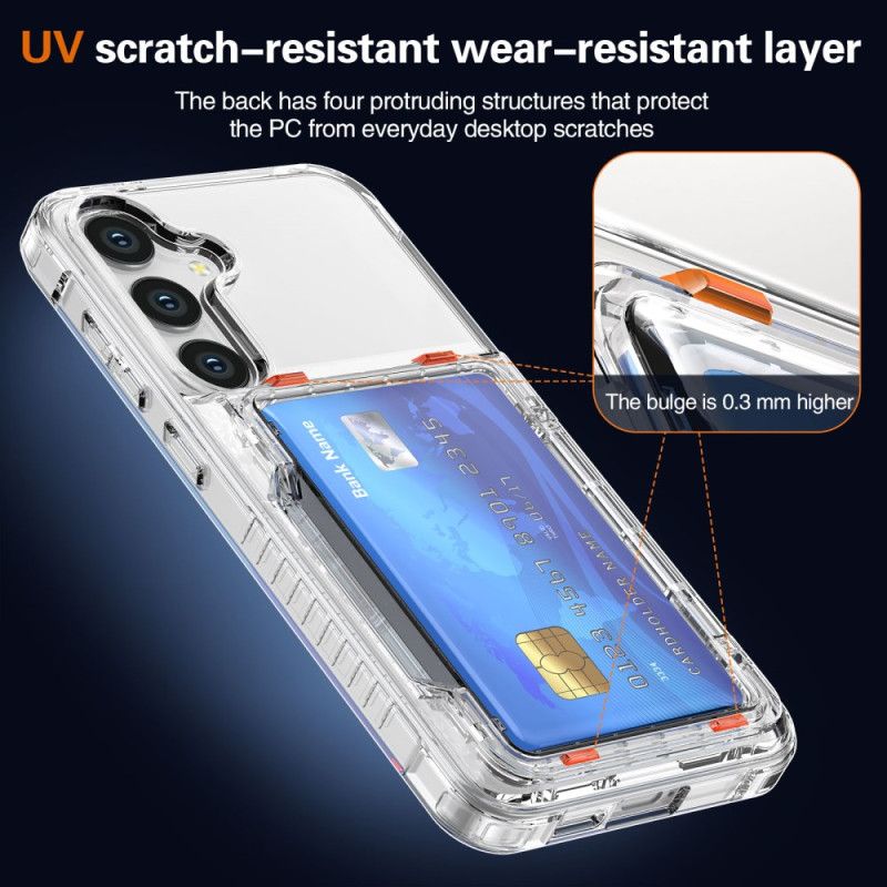 Coque Samsung Galaxy S25 5G Transparente Porte-Cartes Intégré