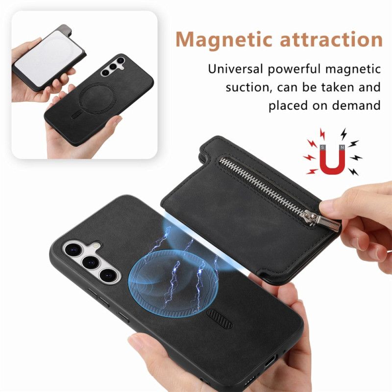 Coque Samsung Galaxy S25 avec Porte-Cartes Magnétique Détachable