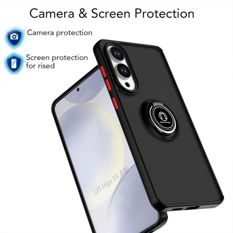 Coque Samsung Galaxy S25 Edge Anneau-Support Antichoc