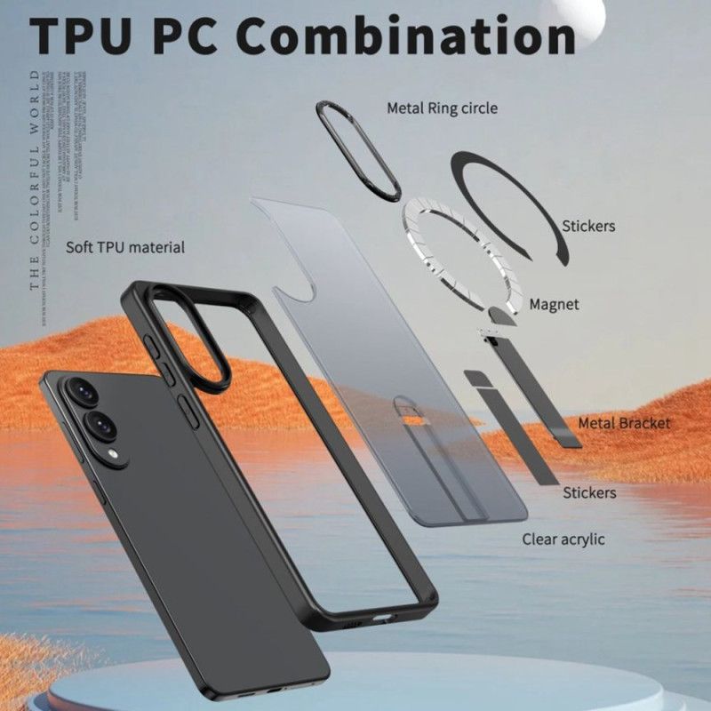 Coque Samsung Galaxy S25 Edge Compatible MagSafe avec Support Intégré