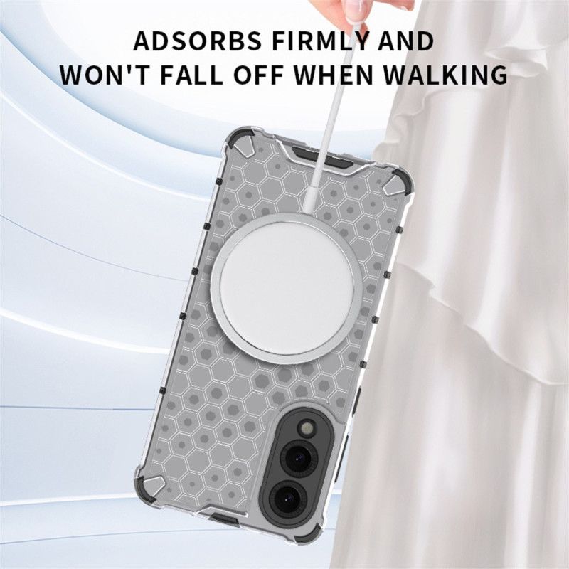 Coque Samsung Galaxy S25 Edge Compatible MagSafe Nid d'Abeille