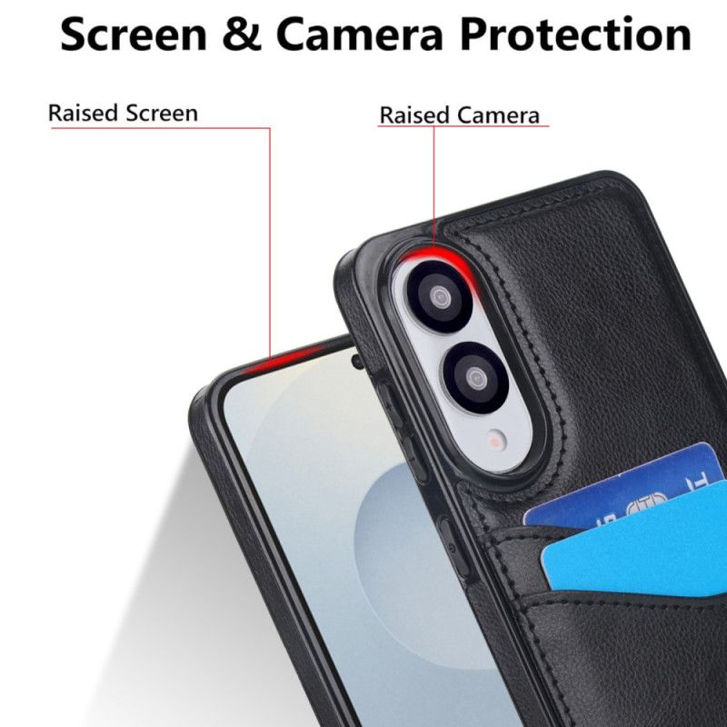 Coque Samsung Galaxy S25 Edge Effet Cuir avec Porte-Cartes