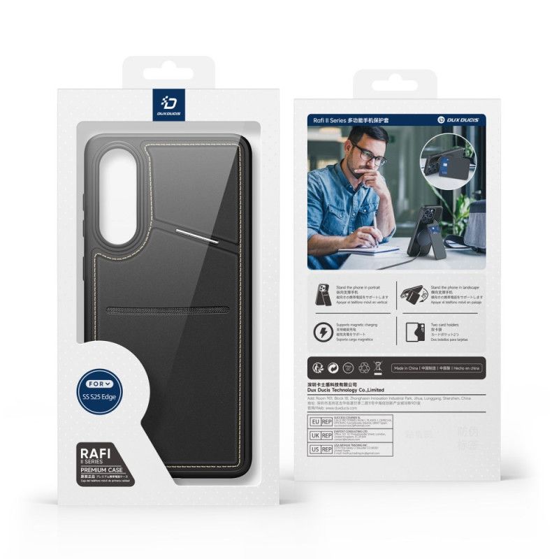 Coque Samsung Galaxy S25 Edge Magnétique avec Porte-Cartes