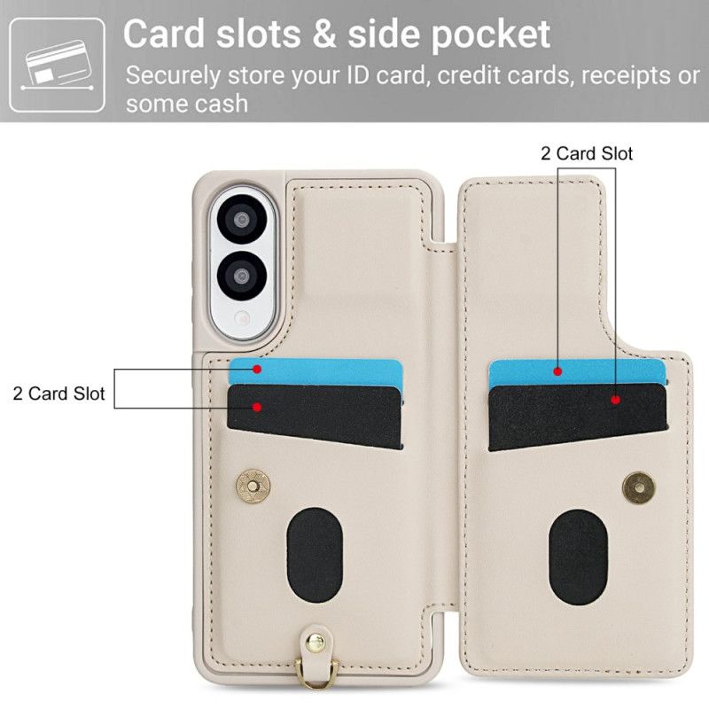 Coque Samsung Galaxy S25 Edge Porte-Cartes Floral à Lanière