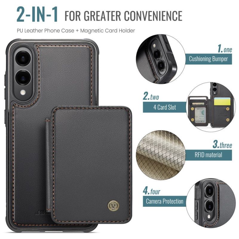 Coque Samsung Galaxy S25 Edge Porte-Cartes Magnétique Détachable JEEHOOD