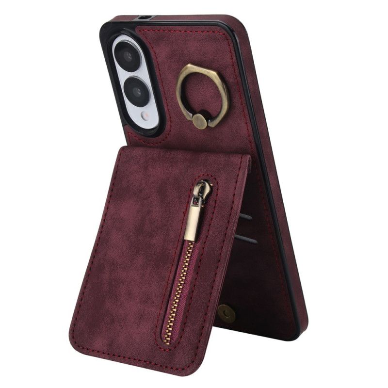 Coque Samsung Galaxy S25 Edge Portefeuille Zippé et Technologie RFID